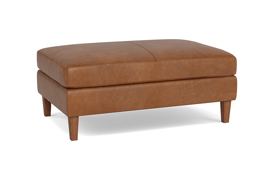 Sloan Leather Ottoman - Image 1