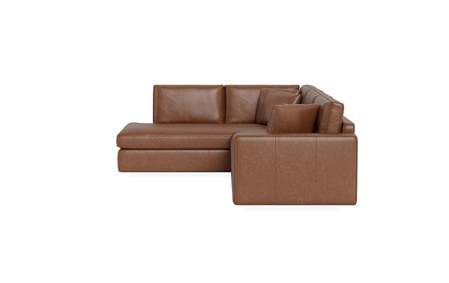 James Leather 3-Seat Left Bumper Sectional - Image 1