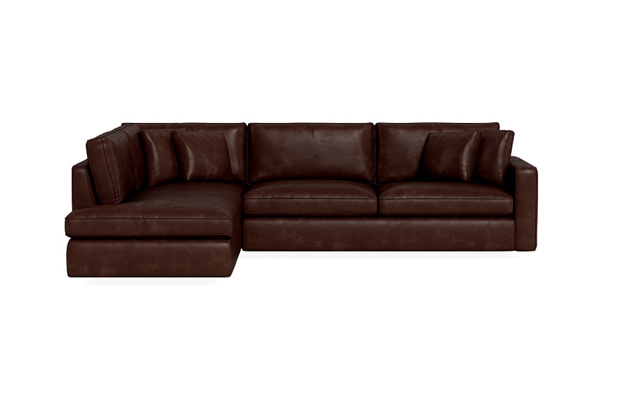 James Leather 3-Seat Left Bumper Sectional - Image 0