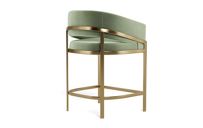 Mina Metal Framed Upholstered Stool - Image 1