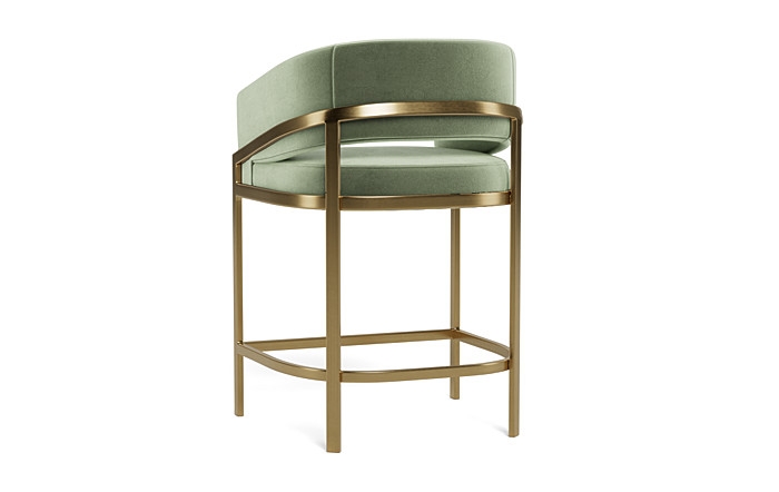 Mina Metal Framed Upholstered Stool - Image 3
