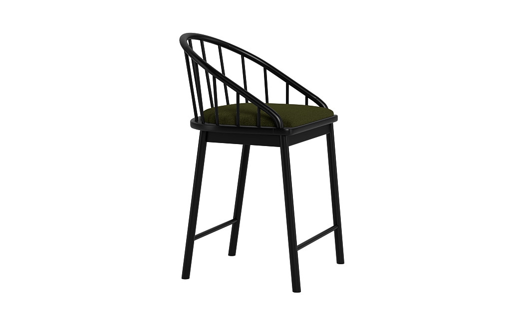 Alten Wood Framed Upholstered Seat Counter Stool - Image 4