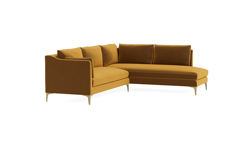 Caitlin 3-Seat  Bumper Sectional by The Everygirl® - Image 4