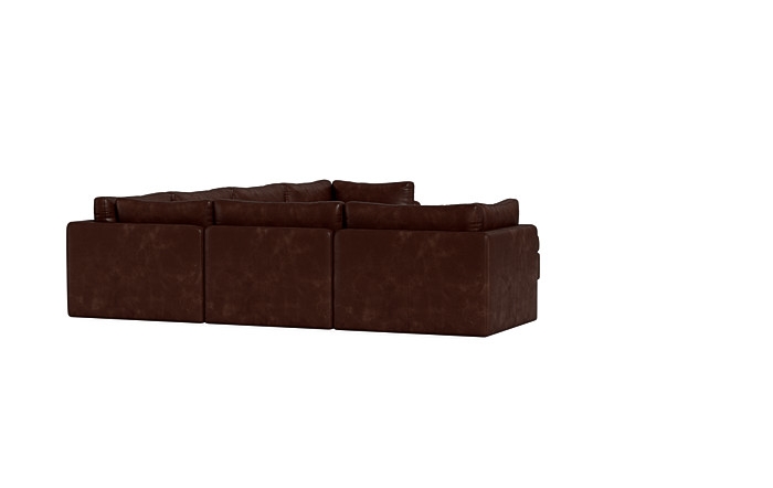 Tatum Leather Modular Corner Chaise Sectional  - Image 1