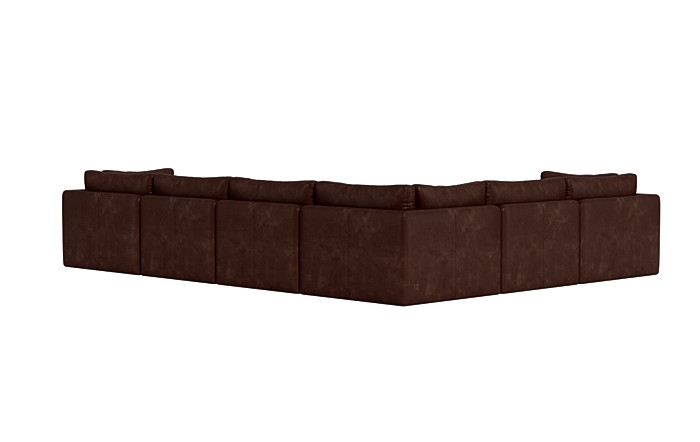 Tatum Leather Modular Corner Chaise Sectional  - Image 4