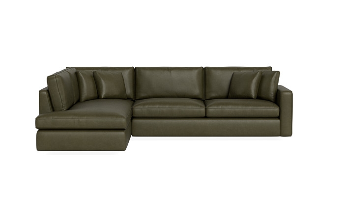 James Leather 3-Seat Left Bumper Sectional - Image 0