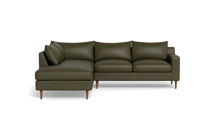 Sloan Leather 3-Seat  Bumper Sectional - Image 0