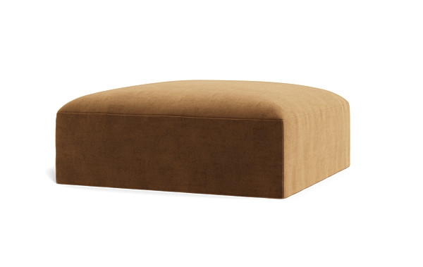 Simon Slipcovered Square Ottoman - Image 2