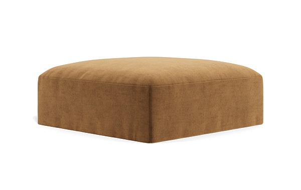 Simon Slipcovered Square Ottoman - Image 1