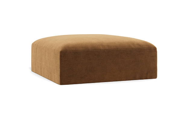 Simon Slipcovered Square Ottoman - Image 3