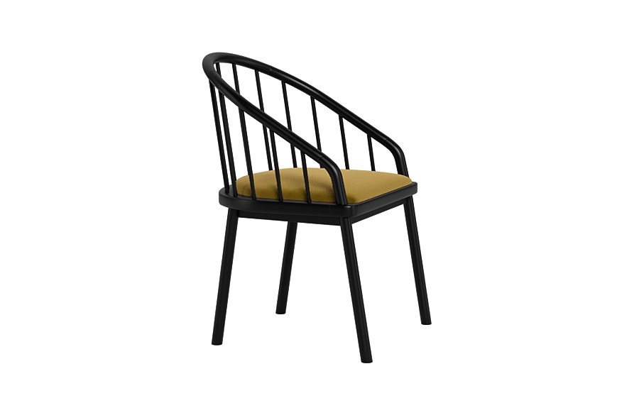 Alten Wood Framed Upholstered Seat Chair - Image 4