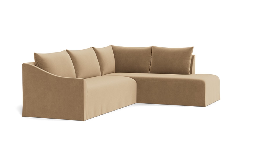 Dixon Slipcovered 3-Seat Right Bumper Sectional - Image 1