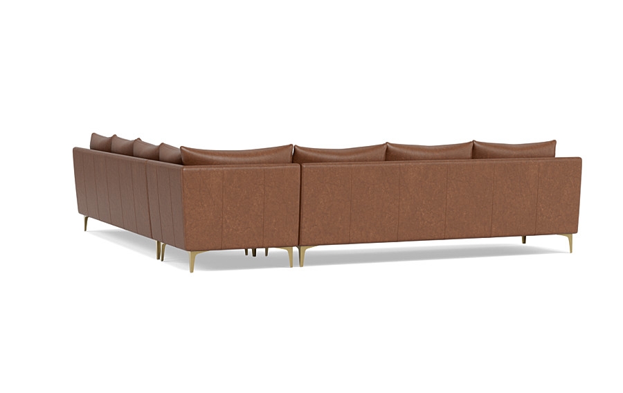 Sloan 6-Seat Leather Corner Sectional Sofa - Image 4