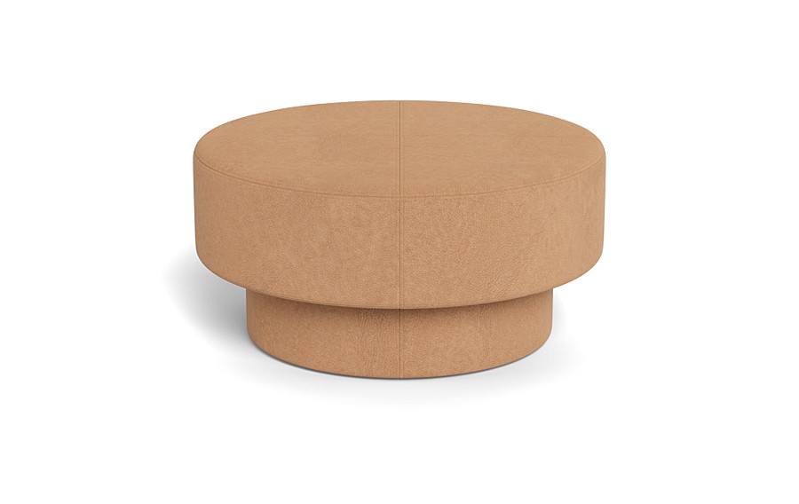 Benson Leather Footed Round - Image 0