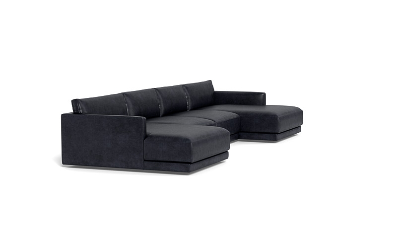 Lukas Leather 3-Piece 4-seat U-Chaise Sectional  - Image 3