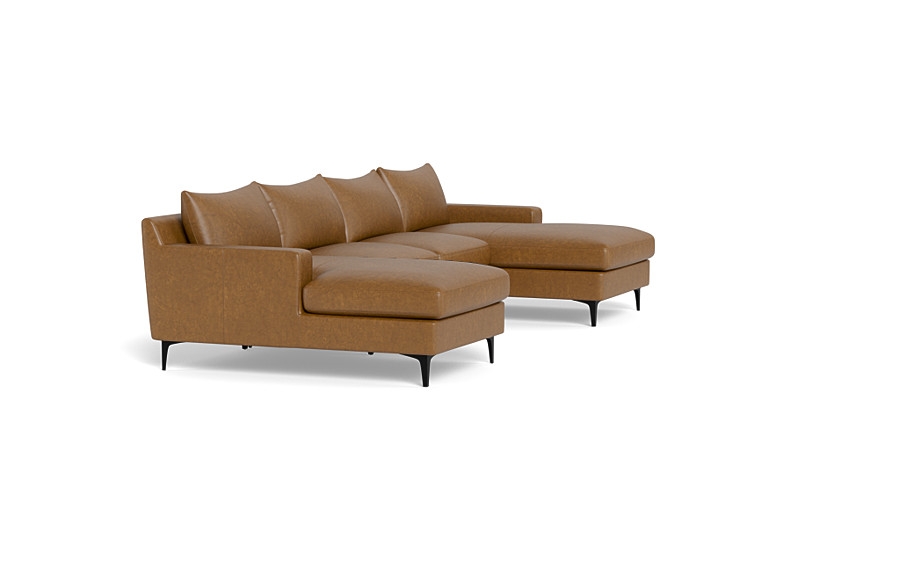Sloan Leather 3-Piece U-Sectional - Image 1