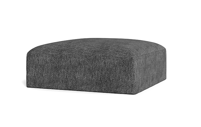 Simon Slipcovered Square Ottoman - Image 3
