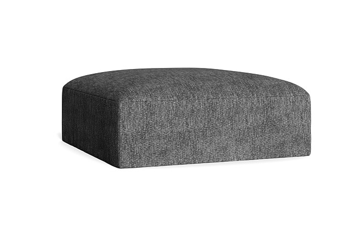 Simon Slipcovered Square Ottoman - Image 2