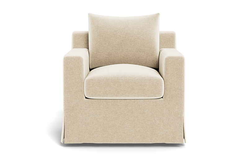 Sloan Slipcovered Swivel Chair - Image 0