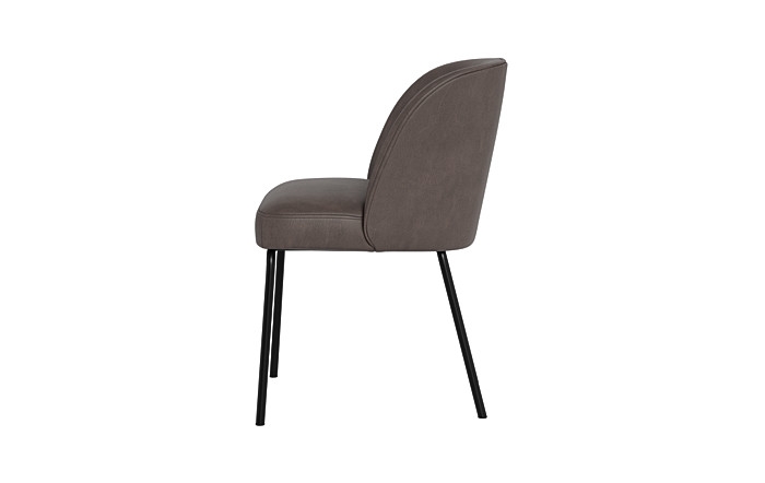 Graham Leather Metal Framed Upholstered Chair - Image 4