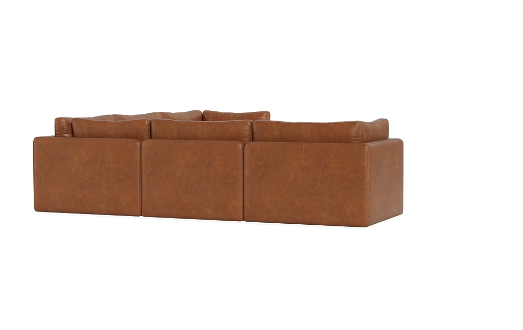 Tatum Leather Modular 4-Seat Corner Sectional - Image 1