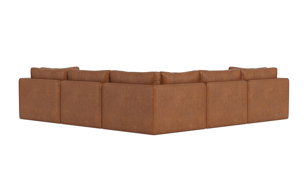 Tatum Leather Modular 4-Seat Corner Sectional - Image 4