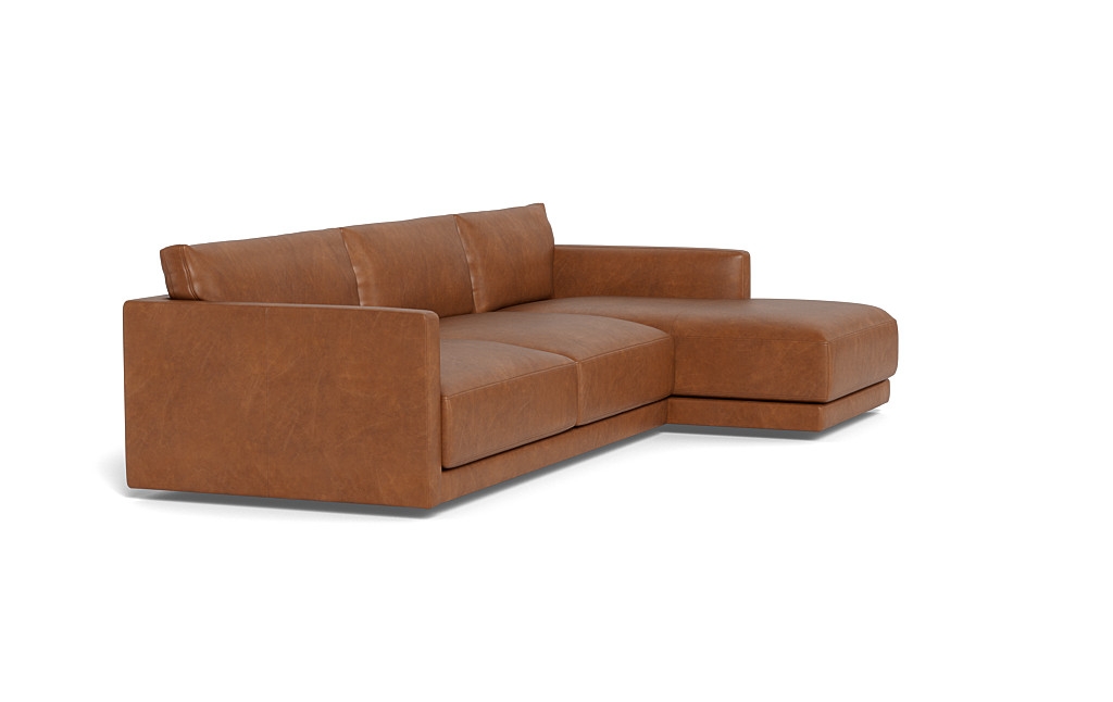 Lukas Leather 3-Seat Right Chaise Sectional - Image 3