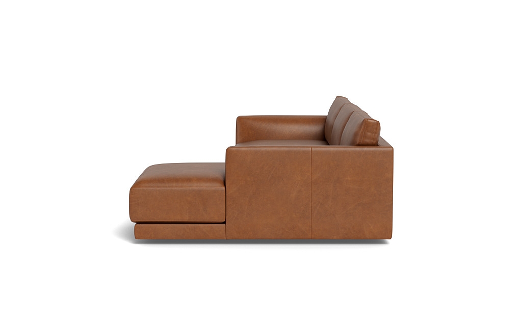 Lukas Leather 3-Seat Right Chaise Sectional - Image 1