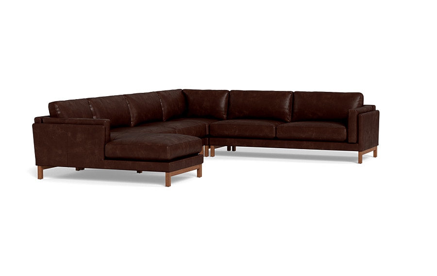 Gaby Leather Corner Sectional with  Chaise - Image 3