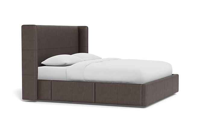 Graham Leather Upholstered Bed with Storage Option - Image 1