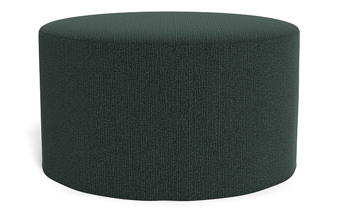 Dixon Slipcovered Round Ottoman - Image 0