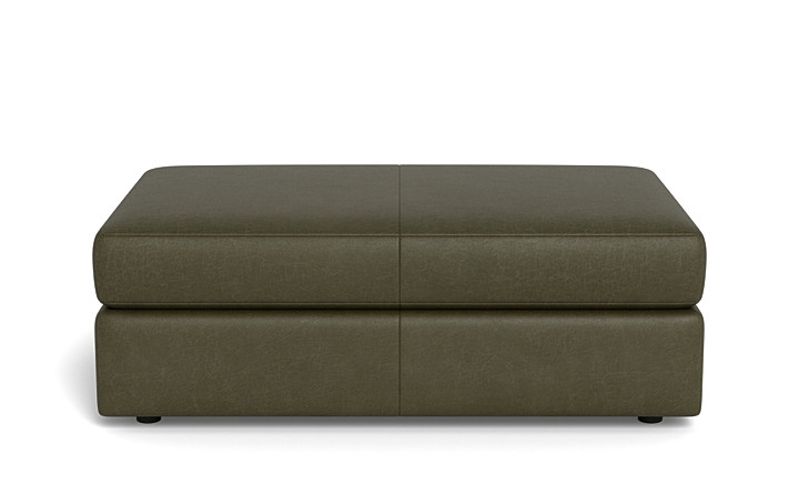 Lee Leather Rectangle Ottoman with Storage Option - Image 0