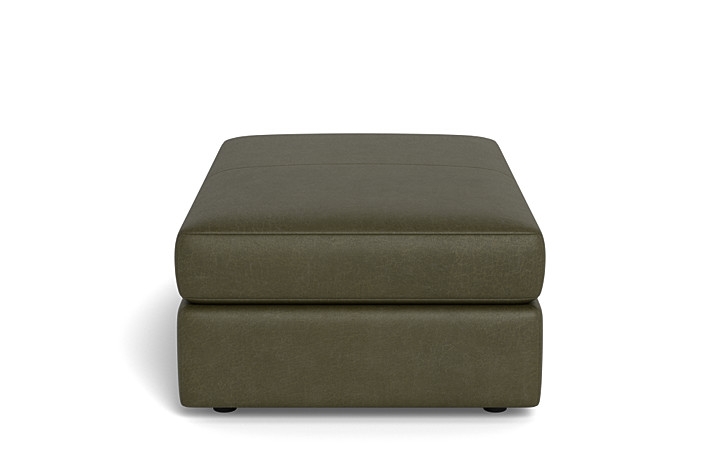 Lee Leather Rectangle Ottoman with Storage Option - Image 1