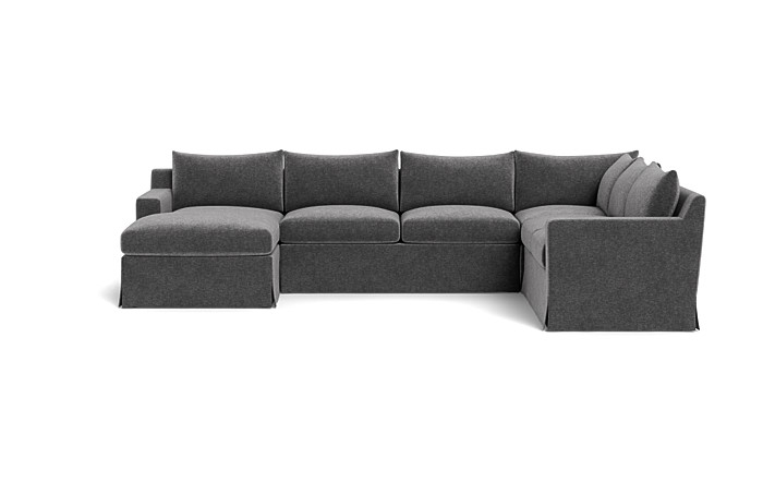 Sloan Slipcovered 4-Piece Corner Sectional Sofa with  Chaise - Image 0