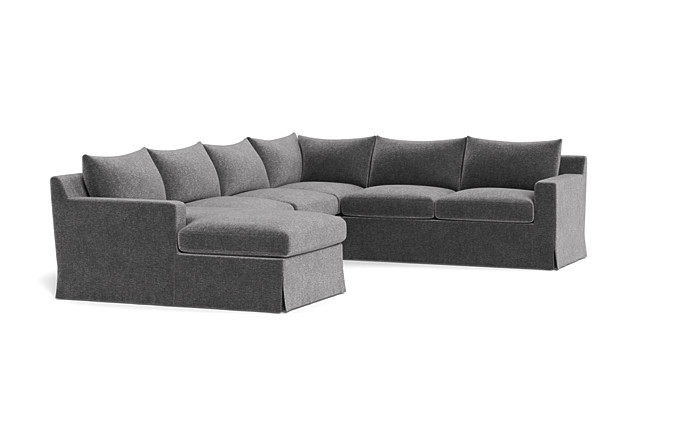 Sloan Slipcovered 4-Piece Corner Sectional Sofa with  Chaise - Image 1