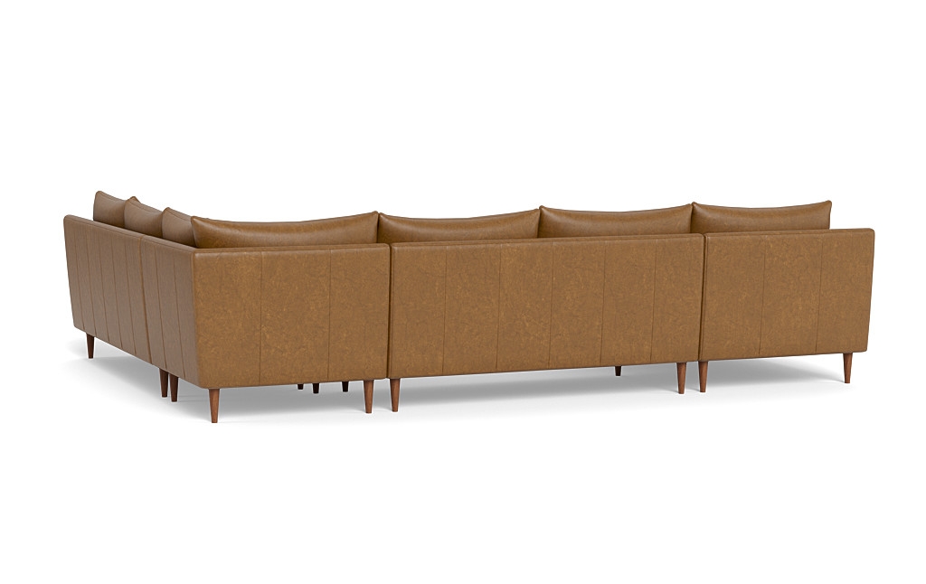 Sloan 4-Piece Leather Corner Sectional Sofa with  Chaise - Image 3