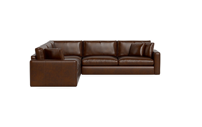 James Leather 3-Piece 4-Seat Corner Sectional - Image 0