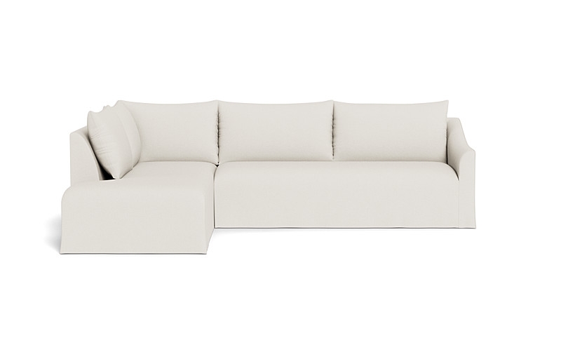 Dixon Slipcovered 3-Seat Left Bumper Sectional - Image 0