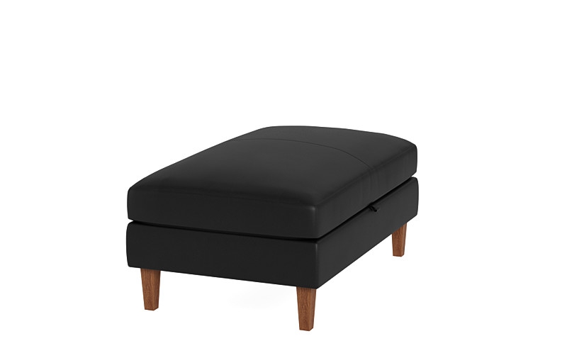Sloan Leather Storage Ottoman - Image 4