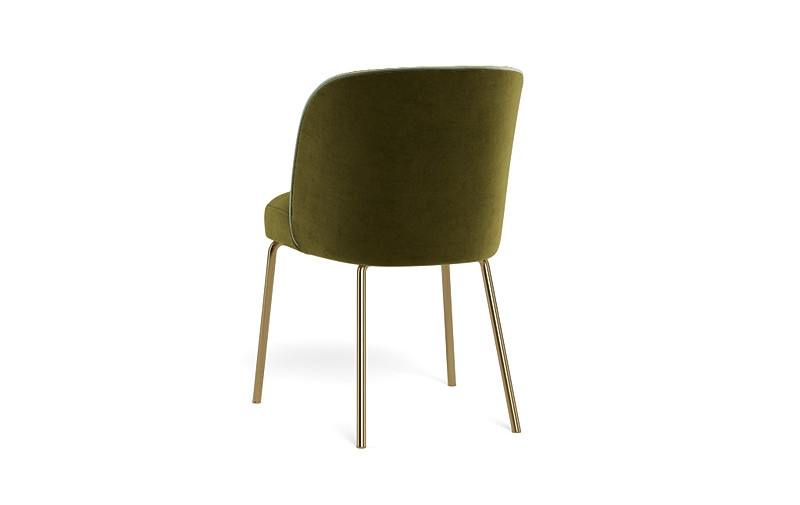 Graham Metal Framed Upholstered Chair with Contrast Piping - Image 2