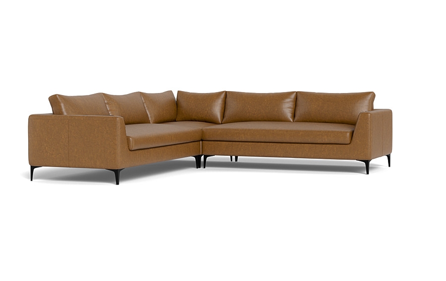 Asher Leather Corner Sectional Sofa - Image 4