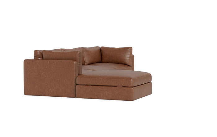 Tatum Leather Modular 3-Seat Chaise Sectional - Image 2