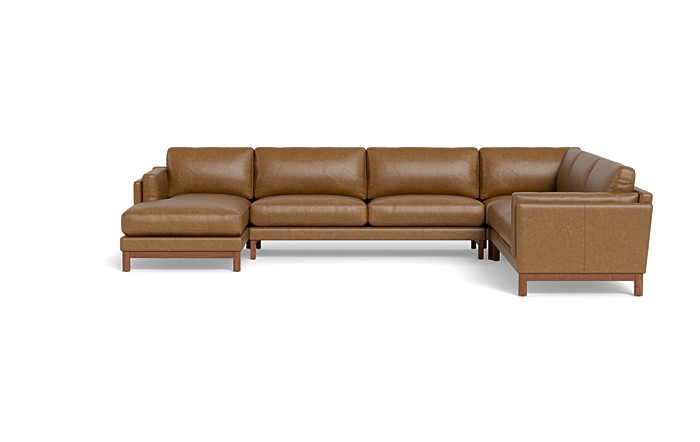 Gaby Leather Corner Sectional with  Chaise - Image 0