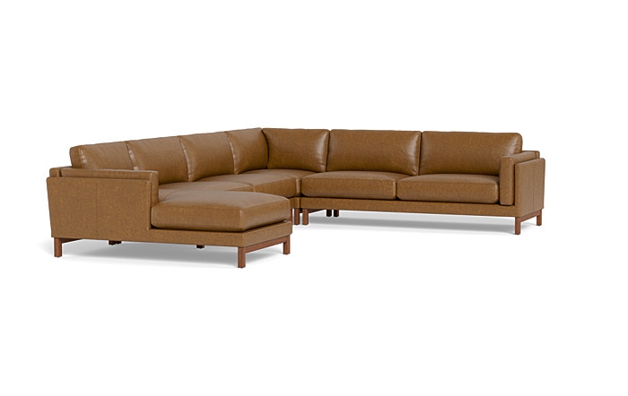 Gaby Leather Corner Sectional with  Chaise - Image 4