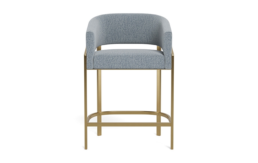 Mina Metal Framed Upholstered Stool - Image 0
