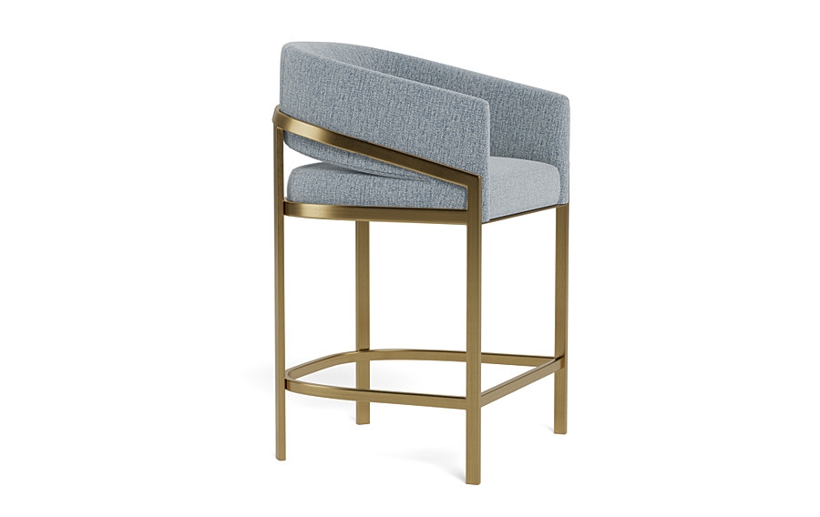 Mina Metal Framed Upholstered Stool - Image 2