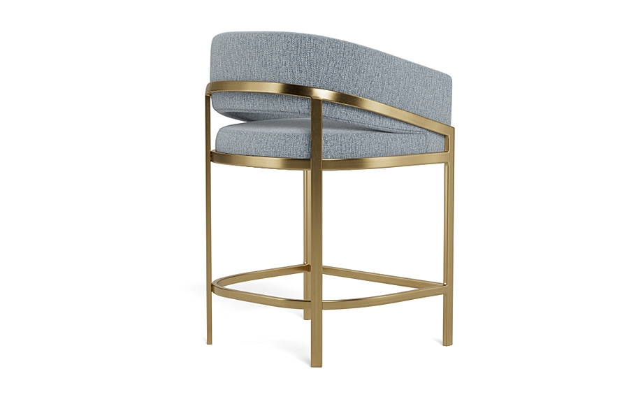 Mina Metal Framed Upholstered Stool - Image 1
