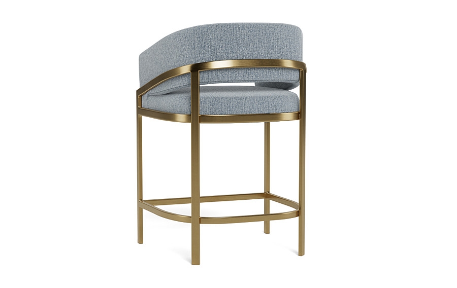 Mina Metal Framed Upholstered Stool - Image 3