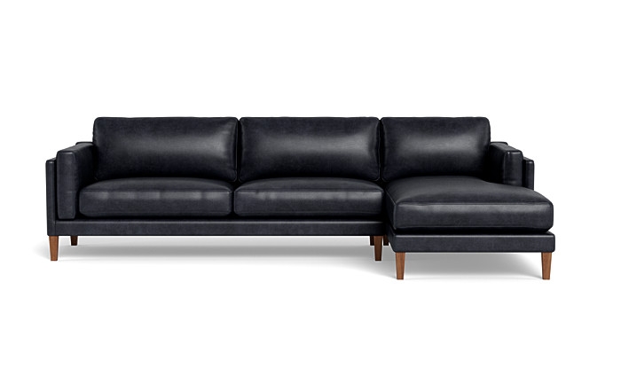 Gaby Leather 3-Seat  Chaise Sectional - Image 0