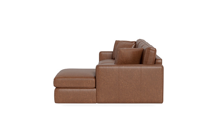 James Leather 3-Seat Right Chaise Sectional - Image 4